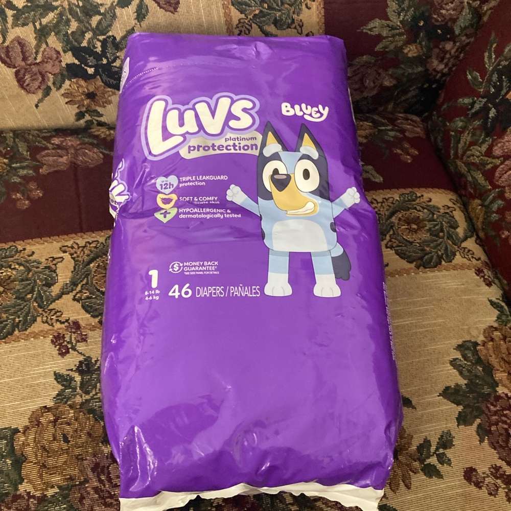 Luvs Bluey Kids Diapers - Purple